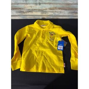 Haribo Polo Shirt 2T Yellow New Goldbear Gummy Bear Long Sleeve Pique Knit